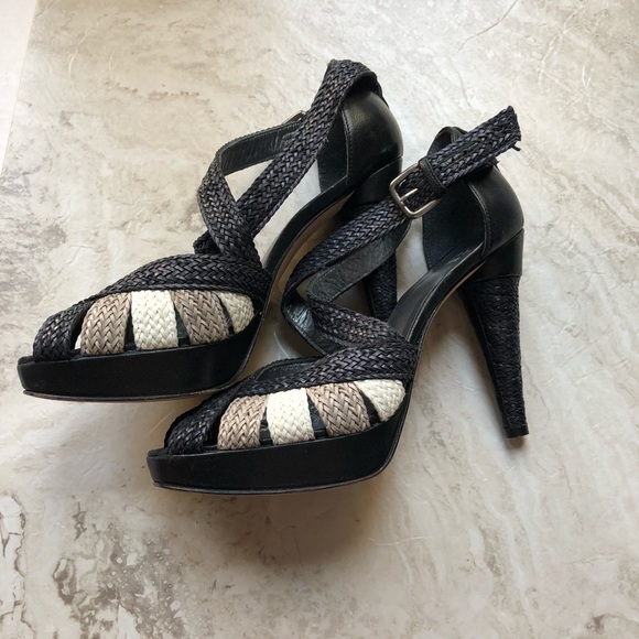 Stuart Weitzman Black Braided Heels - Picture 3 of 8